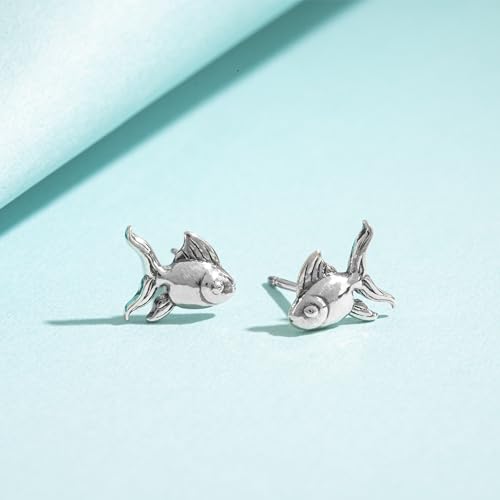 Boma Jewelry Sterling Silver Goldfish Stud Earrings3