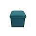 Rebecca Mobili Puff Cubo Plegable, otomano, baúl Cuadrado, Azul Turquesa, reposapiés de Tela- Medidas: 29 x 31 x 31 cm ( AxANxF) - Art. RE6172
