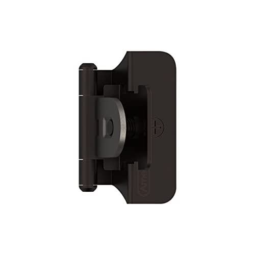 Amerock | Double Demountable Cabinet Hinge | 1/4 Inch (6 Mm) Overlay Hinge | Oil Rubbed Bronze | 2 Pack | Self-Closing Hinge | Cabinet Door Hinge #TOP8