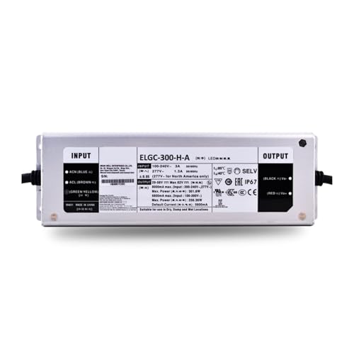 Alimentation LED ELGC-300-HA étanche IP67 à puissance constante réglable
