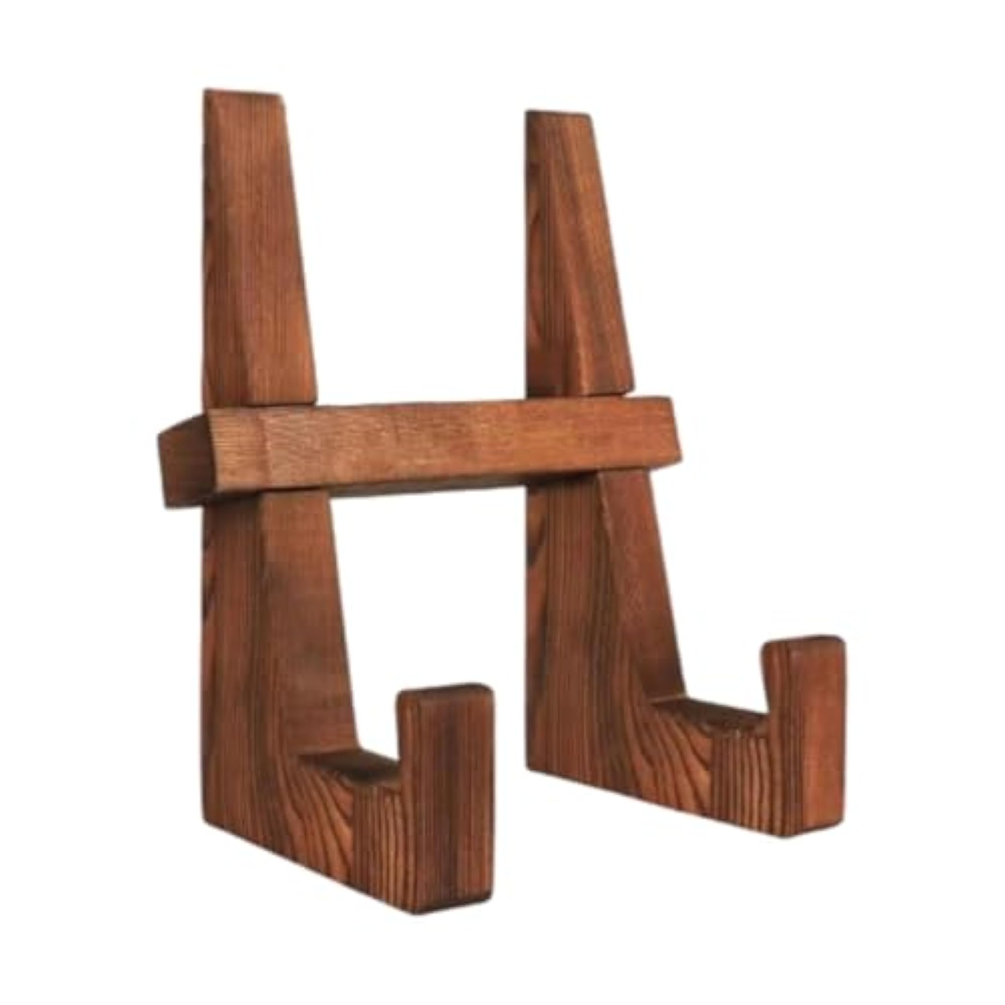 Wooden Plate Holder with Adjustable Easel for Home Decor