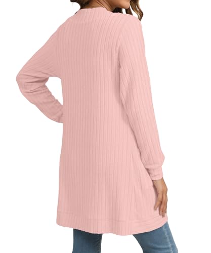 Image of YSYOKOW Cardigan Sweaters for Women Long Sleeve Open Front with Pockets | Long Cardigans for Women Lightweight Soft Casual Dressy Loose Fit Cardigan Sweater with Pockets for Work and Office
