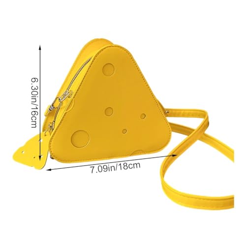 Sac bandoulière fromage en cuir PU compact et résistant - 6