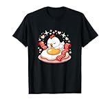 Desayuno Kawaii Pollo Durmiendo En Huevo Y Tocino Camiseta