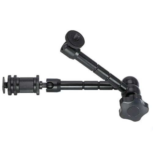 Image of 11-Inch Articulating Magic Arm with Adjustable Super Clamp - Flexible Friction for DSLR Camera Rig, LCD Monitor, LED Light, and Video Accessories