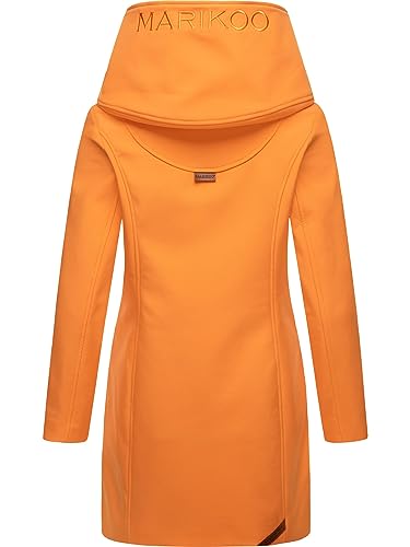 MARIKOO Damen Übergangsjacke Softshellmantel atmungsaktiv mit Kapuze Mayleen Apricot Sorbet Gr. M