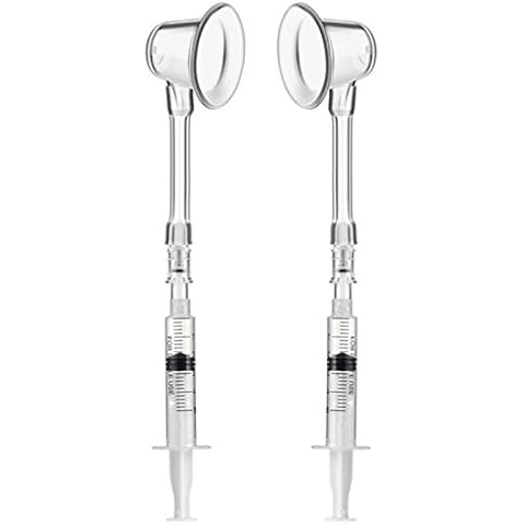UxradG 2Pcs Nipple Aspirator Corrector, Nipple Corrector for Inverted, Flat and Shy Nipples, for Breastfeeding or Women, Softly Wear Day and Night(As the picture) Cover