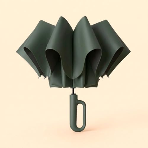 Image of Roughhouse UV Protection Travel Umbrella for Sun & Rain | Auto Open Close | Windproof Compact Folding Umbrella with FlexLoop Handle | Lightweight for Men, Women & Kids