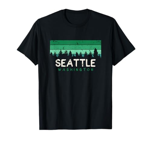 Seattle Washington Camiseta Vintage WA Gifts Souvenirs Camiseta