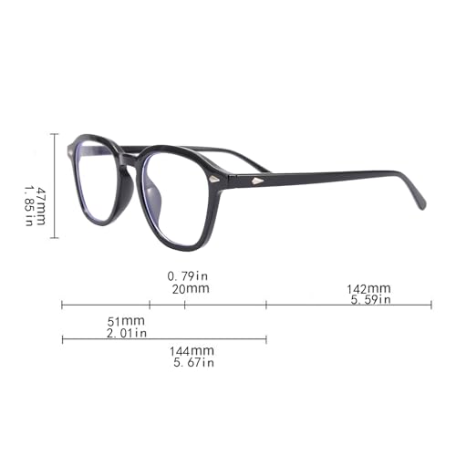 Image of Blue Light Blocking Glasses frame polygon Computer Gaming Glasses Frame for Women Men