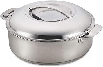 Borosil Stainless Steel Solid Idly Server - 2L, 1 Idli Server, Silver