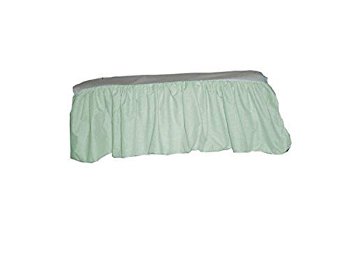 Image of Baby Doll Gingham/Eyelet Patchwork Crib Skirt/Crib Dust Ruffle, Mint