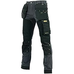 Dewalt Ropa De Trabajo DEWALT Memphis Pantalones utilitarios de Trabajo, Negro/Gris, 32W / 33L para Hombre