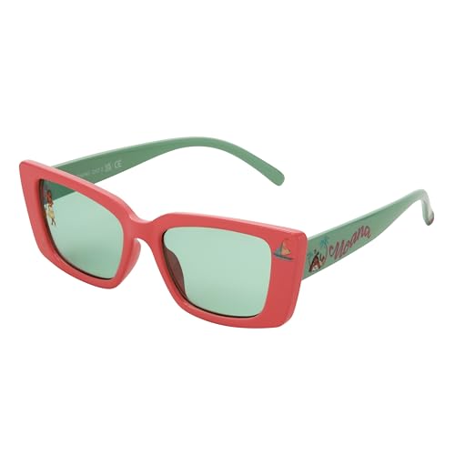 Disney Girls' Moana Ocean Breeze Cat Eye Sunglasses, Coral and Teal, 44 mm