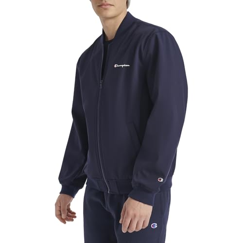 Champion Men's Soft Shell Sport Bomber Jacket with Logo3