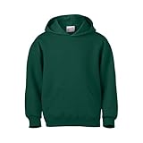 Soffe MJ Big Boys' Basic Hooded Sweatshirt, Dark Green, Large