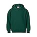 MJ Soffe Big Boys' Basic Hooded Sweatshirt, Dark Green, Large