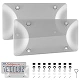 Alpmosn License Plate Frames with Screw Washers and Cap, Car Exterior Accessories Grey (2-Pack)
