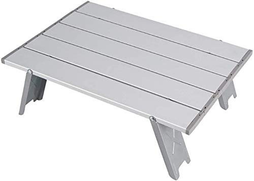 PERHIY Portable Mini Beach PC Computer Table Aluminum Ultralight Folding Camping Table with Carrying Bag for Indoor and Outdoor Camping, Hiking, Picnic