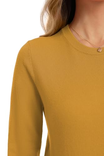 Image of QUALFORT Women's Sweaters Long Sleeve Soft Lightweight Basic Knitted Pullover Sweater