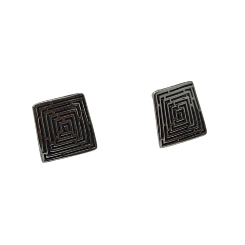 Boucles d'oreilles Labyrinthe argent sterling 925 fait main femme