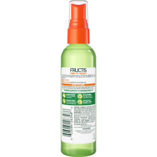 Garnier Fructis Style Brilliantine Shine Glossing Spray, All Hair Types, 3 oz (Packaging May Vary)