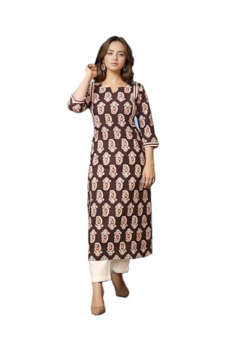 Image of विधा Women's Cotton Printed Straight Kurti