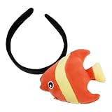 Beaupretty Diadema de Felpa Pez Tropical Naranja Cabeza de Pez Caricatura para Adultos Accesorio Cómodo para Fiestas de Halloween Sesiones de Fotos y Eventos Familiares