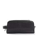 Leatherology Premium Ebony Double Zip Toiletry Bag