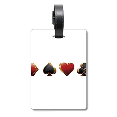 Étiquette de valise motif diamant pour identification de bagage