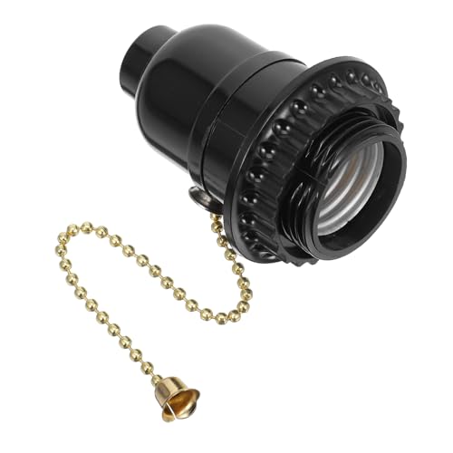 DIYEAH Zipper Switch Light Head Black Material for Ceiling Light Fixture Pull Chain Lamp Parts Replacement