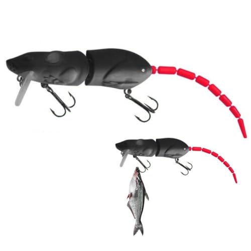 Topwater Ratte Wakebait Mehrteiliger Mausköder Künstlicher Köder Ratte Minnow Köder Angeln Bassköder