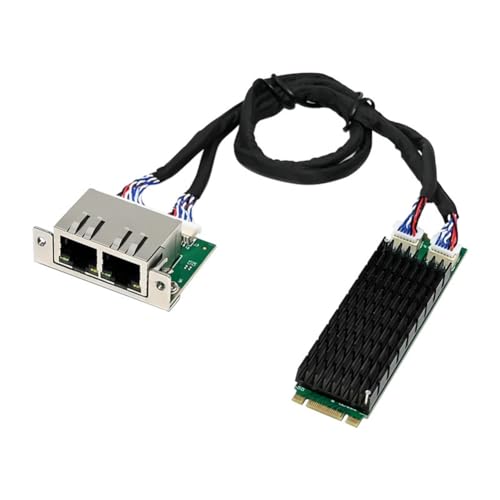Image of IJSDNVJNDX Dual Port RJ45 Gigabit Ethernet LAN Adapter M. 2 B+ M to RJ45 Network Card I210-T2 for Server Industrial Control