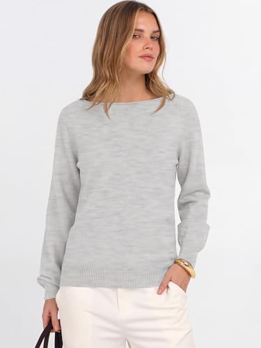 Image of ANRABESS Women Long Sleeve Rolled Neck Fall Lightweight Sweaters Top