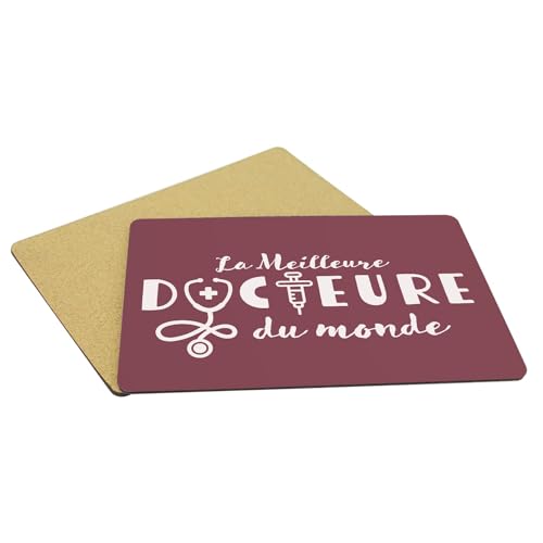 Sets de table en liège rouge grand format napperons souples décoration table docteur - 5