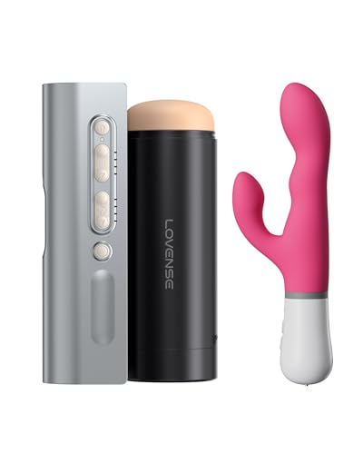 LOVENSE Solace Pro masturbador y Nora Rabbit vibrador rosa con control por APP
