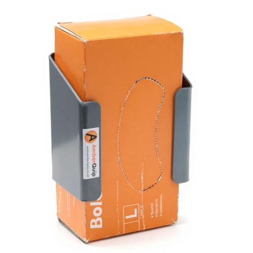AmberQuip Disposable Glove Box Holder. Ideal Storage Tradesman Van, Workshop, Garage. Wall Mountable. Gery PVC. 1 AmberQuip Disposable Glove Box Holder. Ideal Storage Tradesman Van, Workshop, Garage. Wall Mountable. Gery PVC.