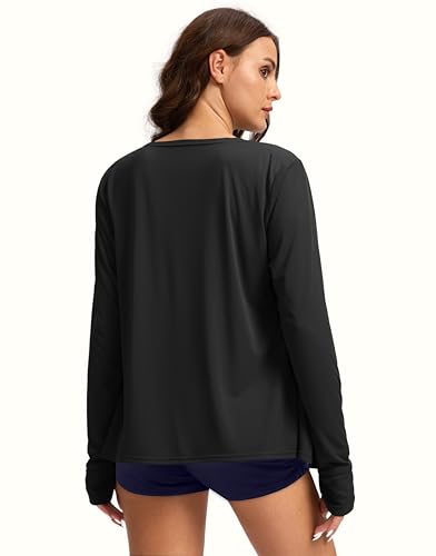 Women's UPF 50+ Sun Shirt Long Sleeve UV Sun Protection Shirts Lightweight Cardigan for Women with Pockets SPF Swim Cover Up4