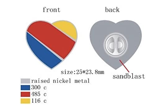 SOUTHWEST AIRLINES LAPEL TACK PIN CLASSIC LOGO GIFT COLLECTIBLE 25mm x 23mm3