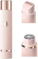Depilador Eletrico Feminino Recarregável Removedor De Pelos Navalha Dupla(rosa)