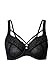 Ulla Popken Damen große Größen Übergrößen Plus Size TruYou Bügel-BH, transparente Spitze, Cup C - F