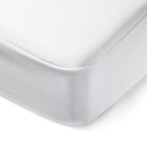 Image of Amazon Basics Waterproof Mattress Protector, Bed Bug and Dust Mite Barrier, King, White