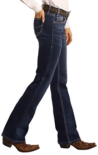Rock & Roll Denim Women's And Juniors Bootcut Jeans Blue 32W x 32L3