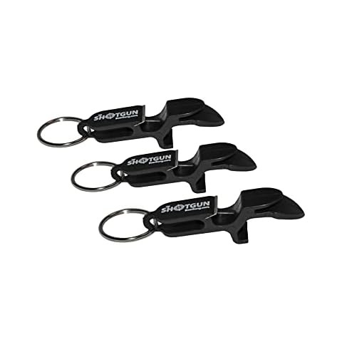 Shotgun Keychain Tool Beer Bong Black 3-Pack - Special Plastic Shotgun Tool, Bottle Opener, and Tab Opener All In One - Great for Tailgaiting, Gifts, Drinking Accessories - Made In USA Cover