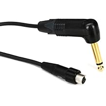 Shure WA307 3 Premium Guitar Cable, with Right Angle 14 Inch Neutrik Connector
