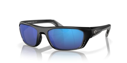 Costa Del Mar Whitetip Pro Sunglasses, Matte Black/Blue Mirrored 580G, 57 mm2