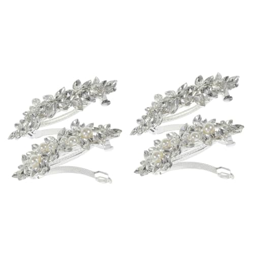 Barrette cheveux anti-glisse argentée pour cérémonie et mariage