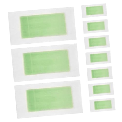 LOLIPPYY 20 Tiras de Bandas de Cera Depilatoria Verde para Cuerpo Piernas y Rostro Papel Depilatorio Suave para Depilación Eficaz y Duradera Aptas para Piel Sensible
