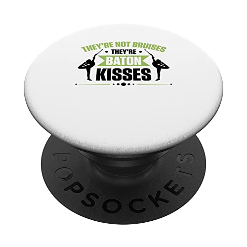 Majorette Twirler Baton Twirling PopSockets Swappable PopGrip, Black