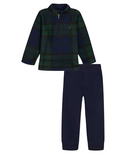 Listado de Ropa de Náutica para Niño Top 10. 39 Nautica - Juego de 2 pantalones y pantalones de SHERPA, Americana Turtledove/Navy, 3 Años